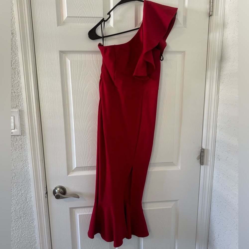 SHEIN one shoulder dress with slit